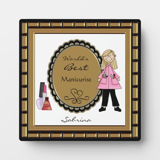 Placa Expositora Mejor Plaque Profesional de Belleza del Mundo (Frente)