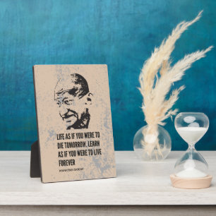 Placa Expositora Mejor presupuesto Mahatma Gandhi Plaque