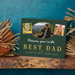 Placa Expositora Mejor regalo del Día del Padre para papá de los ni