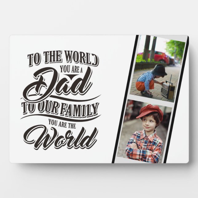 Placa Expositora ¡MEJOR regalo para los DADS! Añadir fotos- Los pad (Frente)