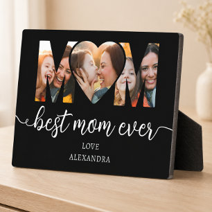 Placa Expositora Mejor regalo para mamá collage de fotos
