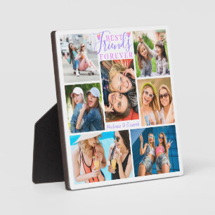 Placa Expositora MEJORES AMIGOS modernos PARA SIETE Fotografía Púrp