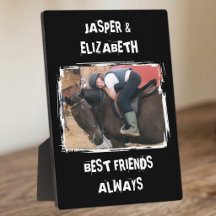 Mejores amigos siempre caballo foto en blanco y ne