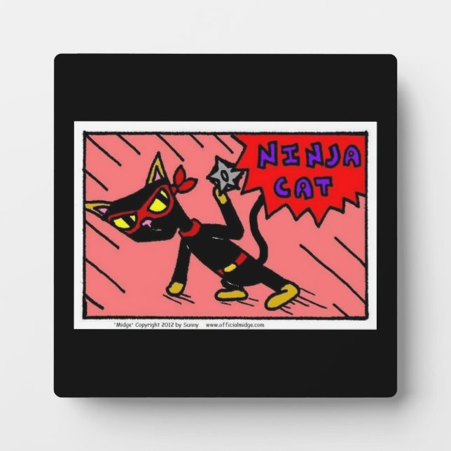 Placa Expositora Mel NINJA CAT Plaque (Frente)