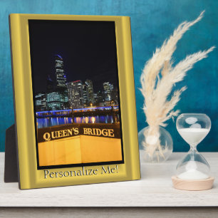 Placa Expositora Melbourne Australia CBD Luces nocturnas
