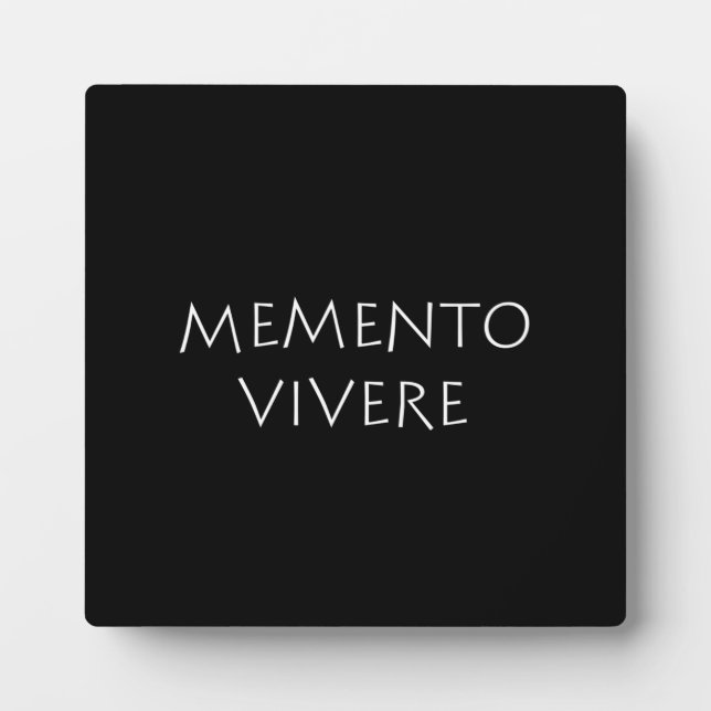 Placa Expositora Memento vivere (Frente)