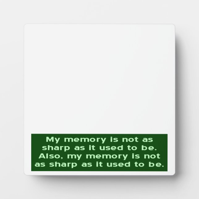 Placa Expositora Memoria No Tan Buena (Frente)