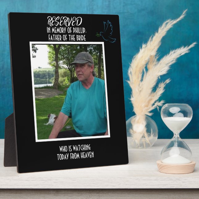 Placa Expositora Memorial de Boda de Ser Querido Ausente (Lado)