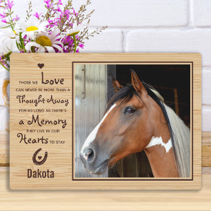 Placa Expositora Memorial de Caballo con Foto Personalizada