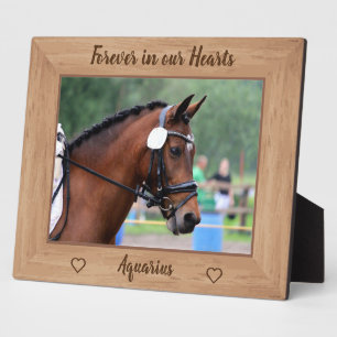 Placa Expositora Memorial de Caballo Por Siempre en Nuestros Corazo