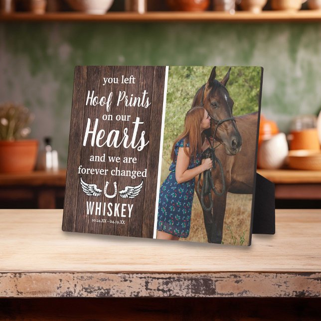 Placa Expositora Memorial de Caballo Rústico | Recuerdo de Foto (Subido por el creador)