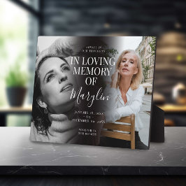 Placa Expositora Memorial de funeral con estilo Antes y después Fot