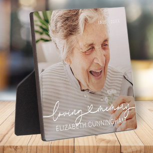 Placa Expositora Memorial de la imagen del corazón moderno y elegan