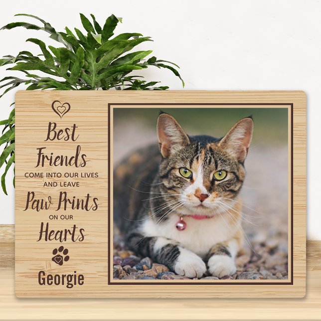 Placa Expositora Memorial de Mascota Gato con Foto Personalizada (Subido por el creador)