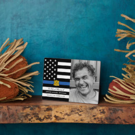 Placa Expositora Memorial de oficial de policía foto de Keepsake