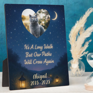 Placa Expositora Memorial de pérdida de mascota Corazón Luna Simpat