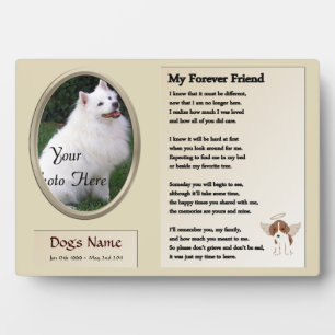 Placa Expositora Memorial de Perro - Mi Amigo para Siempre - Beige