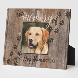 Placa Expositora Memorial de Perro Personalizado con Aspecto de Mad