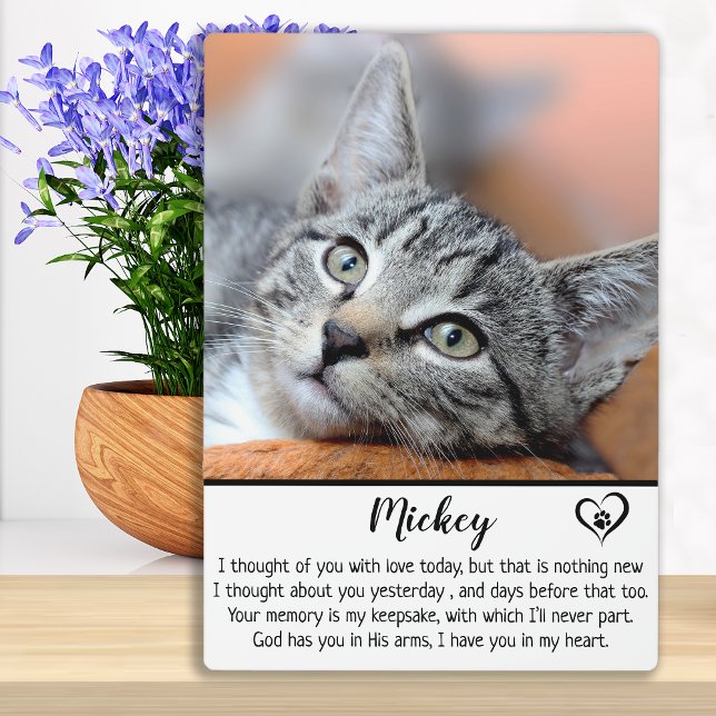 Placa Expositora Memorial del gato - Pérdida del Mascota Regalo Kee (Subido por el creador)