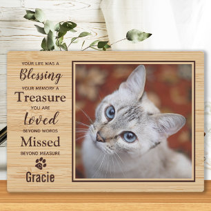 Placa Expositora Memorial del Mascota de recuerdo del gato