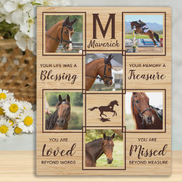 Placa Expositora Memorial Ecuestre Collage Fotográfico Único