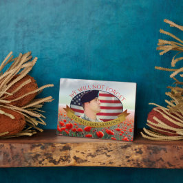 Placa Expositora Memorial fotográfico de campo de amapola