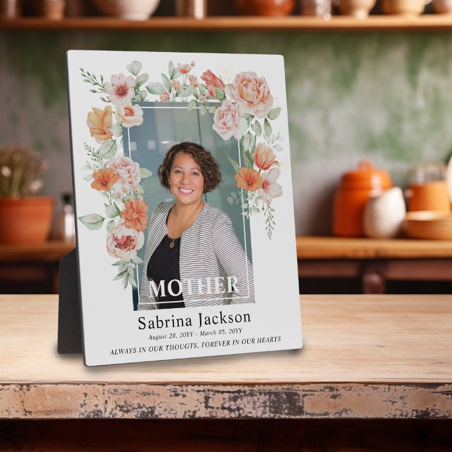 Placa Expositora Memorial funeral de la foto floral de amor (Subido por el creador)