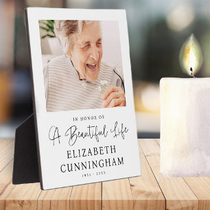 Placa Expositora Memorial Hermosa Vida Moderna Elegante Foto de Mod