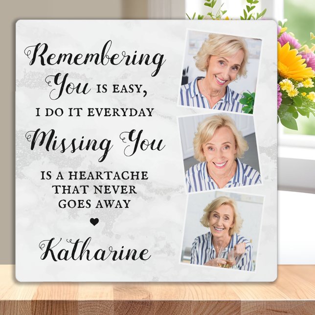 Placa Expositora Memorial Keepsake Remembrance Personalized Photo (Subido por el creador)