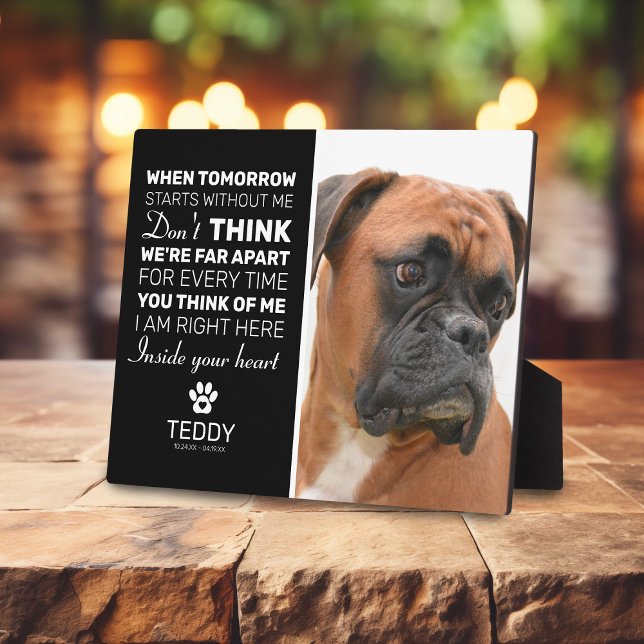 Placa Expositora Memorial mascota | Recordatorio Perro Keepsake 8"  (Subido por el creador)