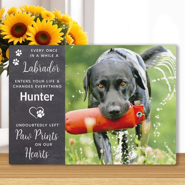 Placa Expositora Memorial Personalizado de Perro Labrador Retriever (Subido por el creador)