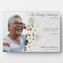 Memorial Personalizado Floral Floral Keepsake de L