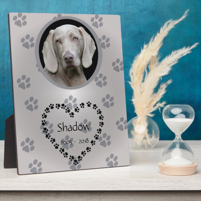 Placa Expositora Memorial Personalizado para Perros (Lado)