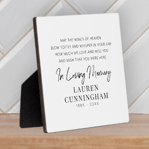 Placa Expositora Memorial Quote Modern Elegant Simple Chic