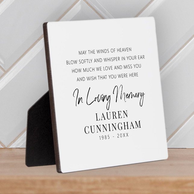 Placa Expositora Memorial Quote Modern Elegant Simple Chic (Subido por el creador)