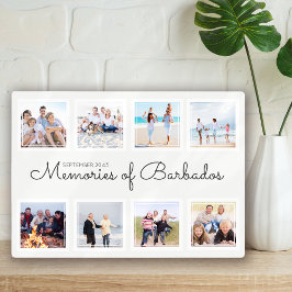 Placa Expositora Memories of Vacation Photo Collage Keepsake