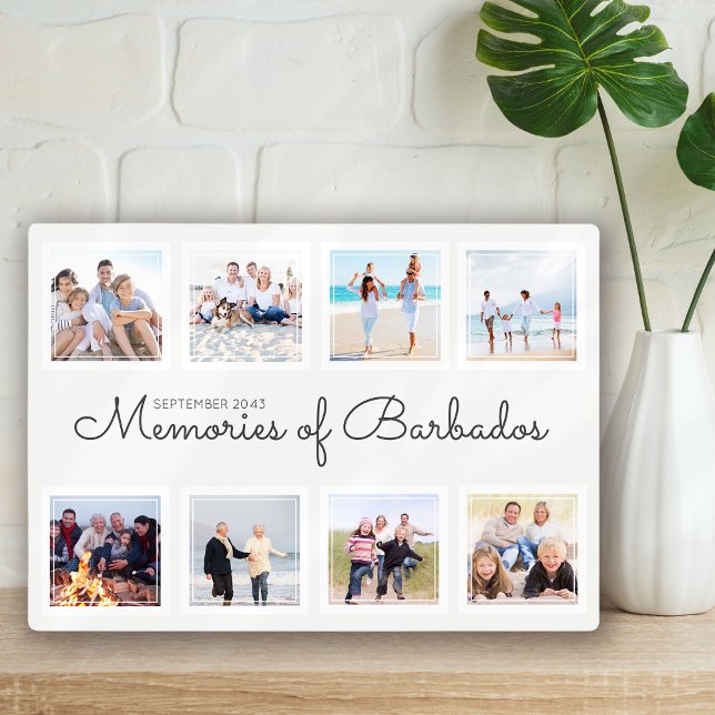 Placa Expositora Memories of Vacation Photo Collage Keepsake (Subido por el creador)