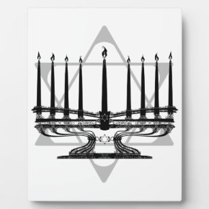 Placa Expositora Menorah y estrella