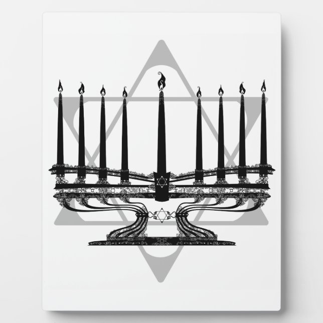 Placa Expositora Menorah y estrella (Frente)