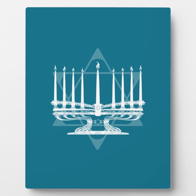 Placa Expositora Menorah y estrella IV (Frente)