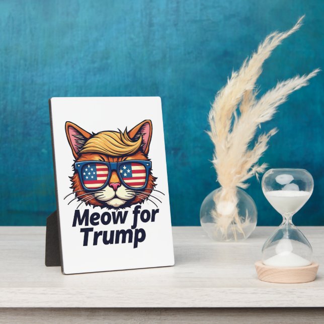 Placa Expositora Meong for Trump vuelve a hacer que los gatos sean  (Lado)