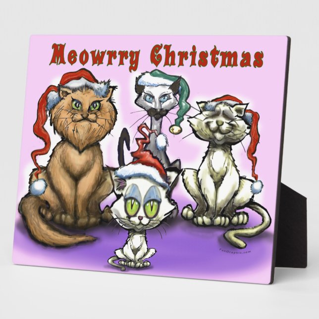 Placa Expositora Meowrry Christmas Cats (Lado)