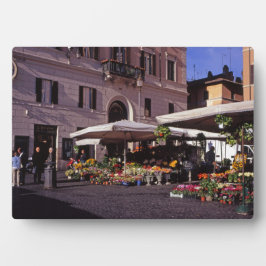 Placa Expositora Mercado del puesto de flores Roma