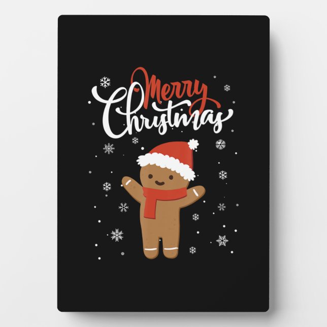 Placa Expositora Merry christmas gingerbread | cookie de navidades (Frente)