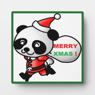 PLACA EXPOSITORA "MERRY XMAS" PANDA OSAR SANTA