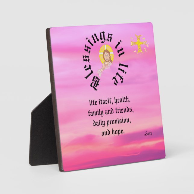 Placa Expositora Mesa con caballete: Bendiciones del Señor (Anverso)