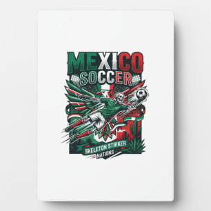 Placa Expositora México Fútbol Esqueleto Delantero Naciones Premium