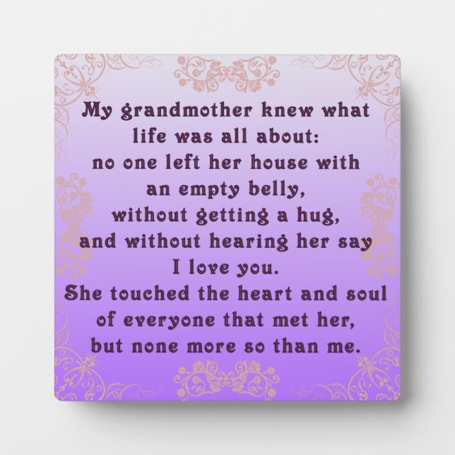 Placa Expositora Mi abuela (Frente)