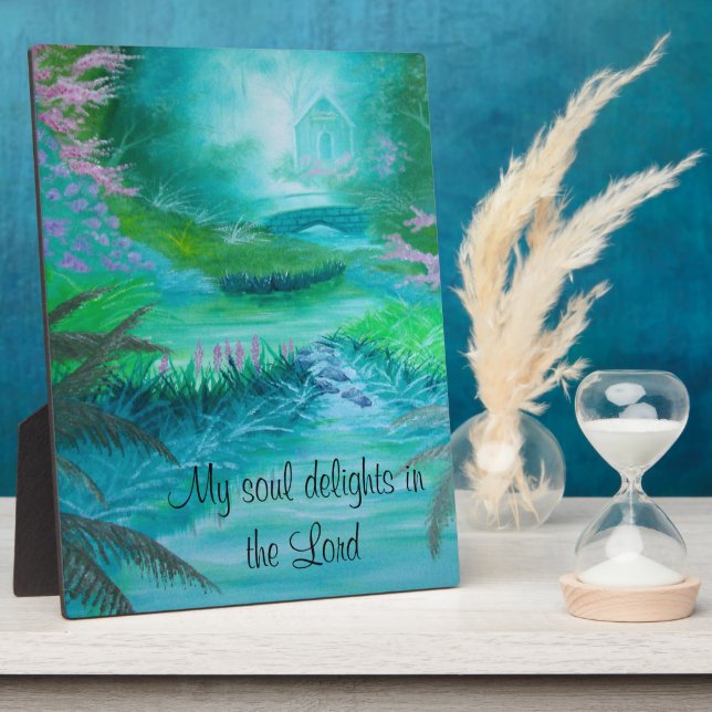 Placa Expositora Mi alma deleita en el Señor (Lado)