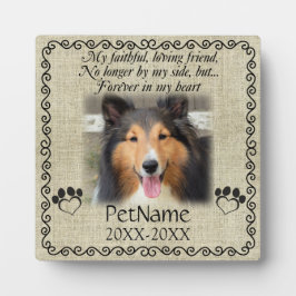 Placa Expositora Mi amigo Mascota Personalizado Burlap